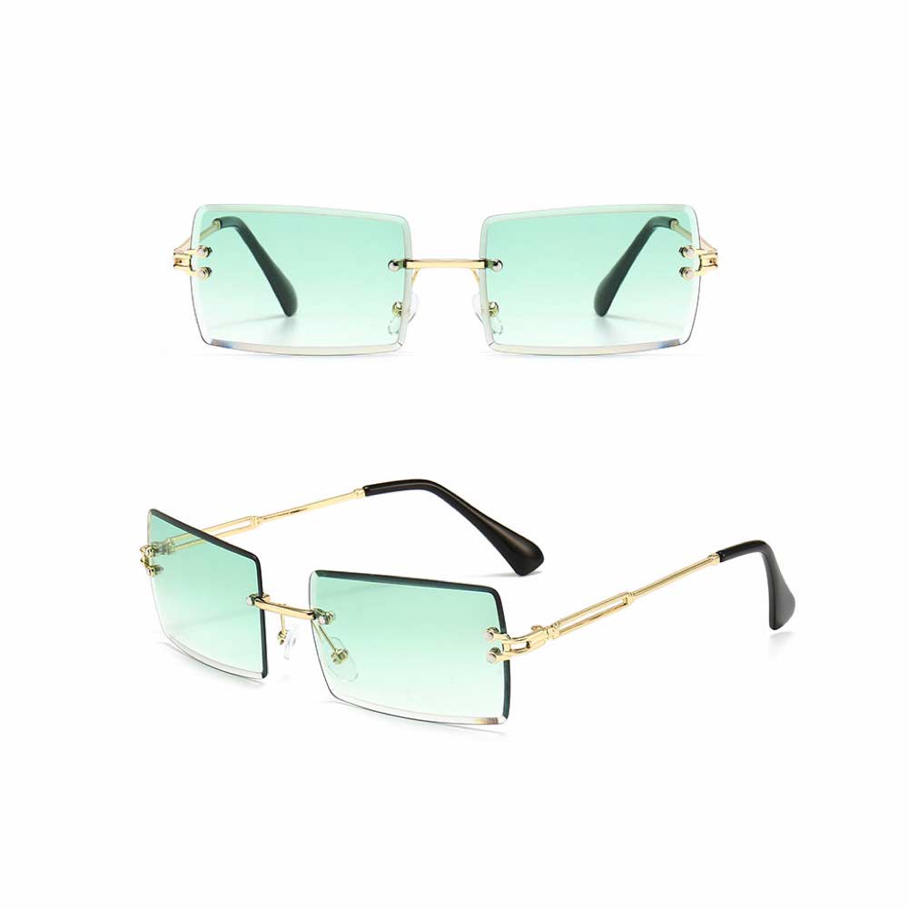 Kacamata UV400 [ Hijau ] Anti Radiasi - Sunglasses Pria &amp; Wanita Korea - HM8102