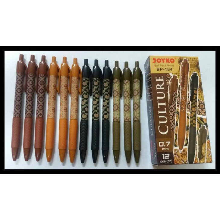 

BALLPOINT CULTURE BATIK JOYKO BP-184 0,7 HITAM (PACK 12 PCS)