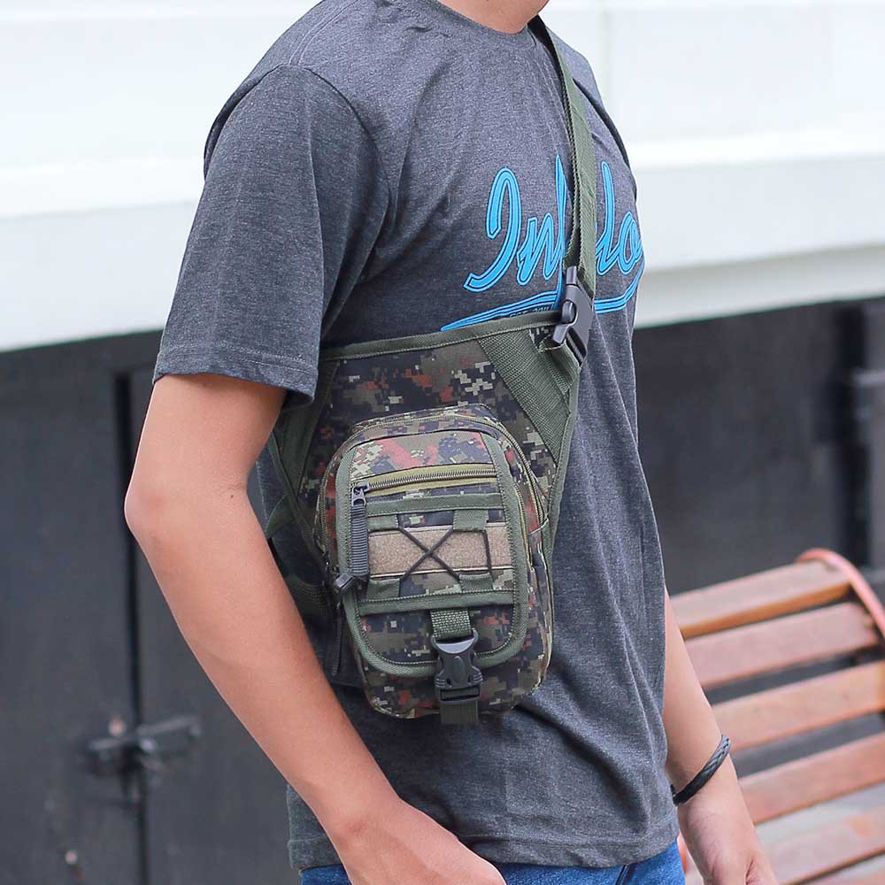 Tas Selempang Pria Waistbag Tas Pinggang Tactical Loreng Army Tas Kaki Paha Samping Cowok