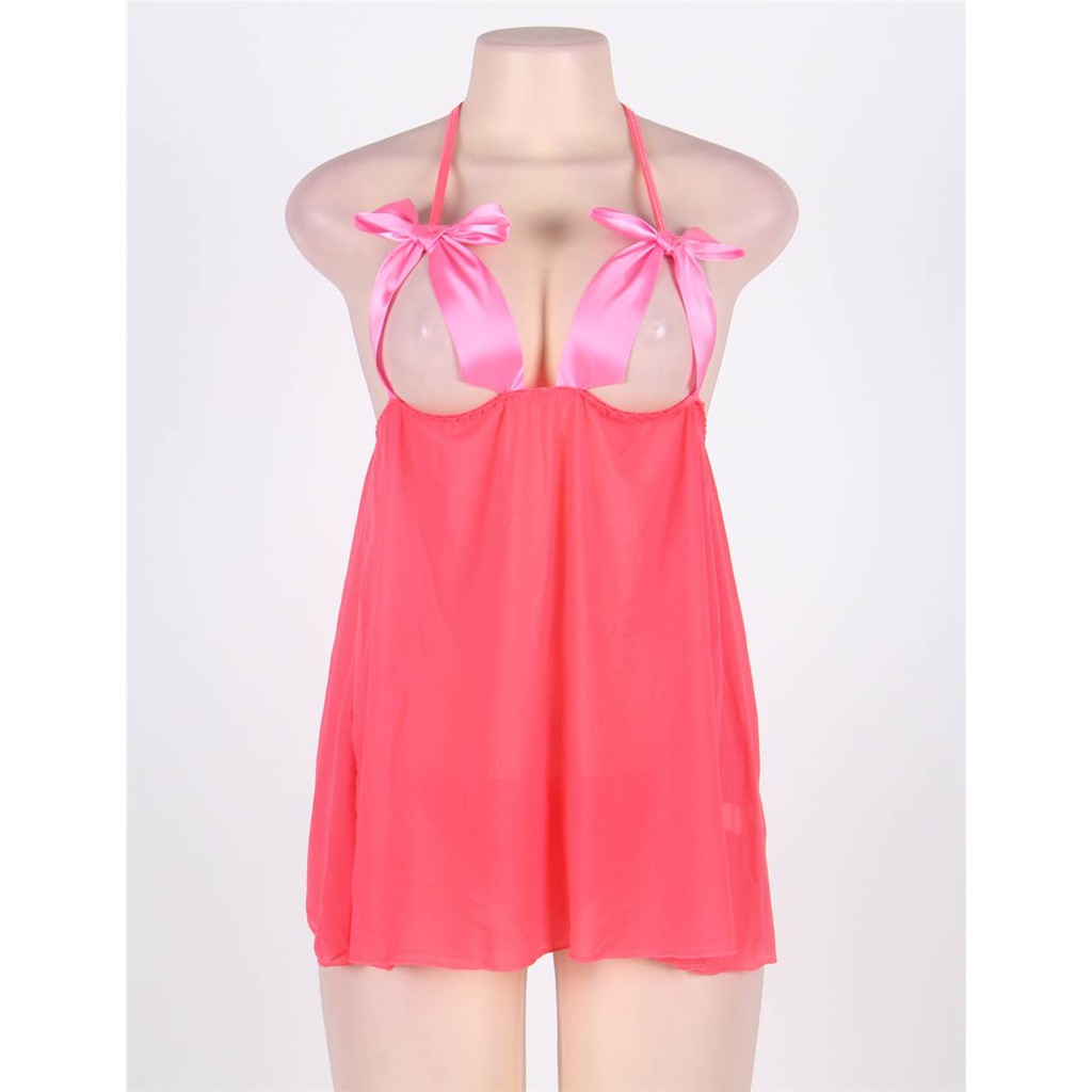 Lingerie Big Size Baju Tidur Sexy Jumbo Plus Size Dress Open Bra Babydoll