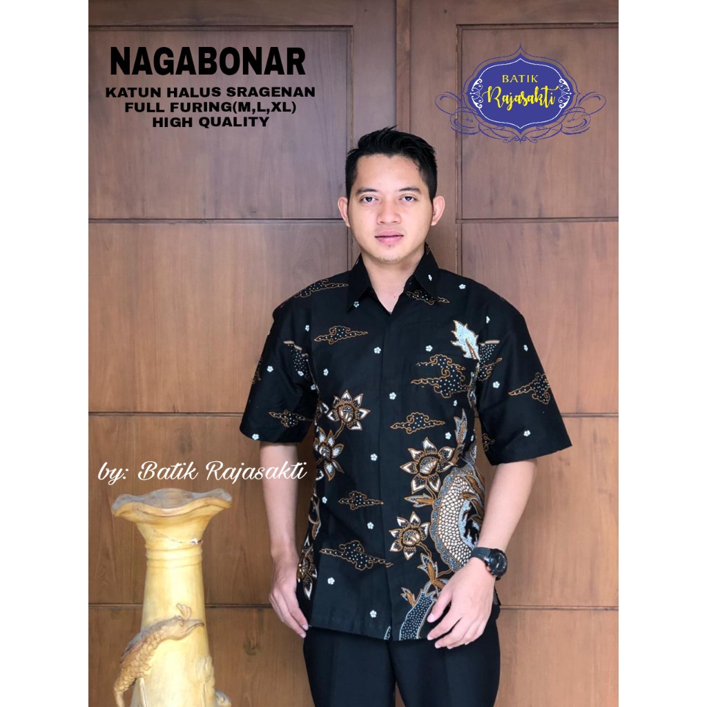 NAGABONAR RAJASAKTI KEMEJA BATIK SOLO PRIA LENGAN PENDEK  LAPIS FURING ATASAN PREMIUM MODERN KATUN HALUS DHIAULHAQ DAMAR LANGIT MADUKARA JIWATRENTEM MACAM KUJANG NAJMUDDIN ABRAR WIJAYA MANUK PRING 2 RAINBOW BABON GREY 2 BLUE INDAH JOKOWIRYO PRASADO