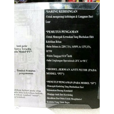 Jual colokan listrik  stop kontak WINSTAR WP SF 7SU 7LINE JAPANG Murah