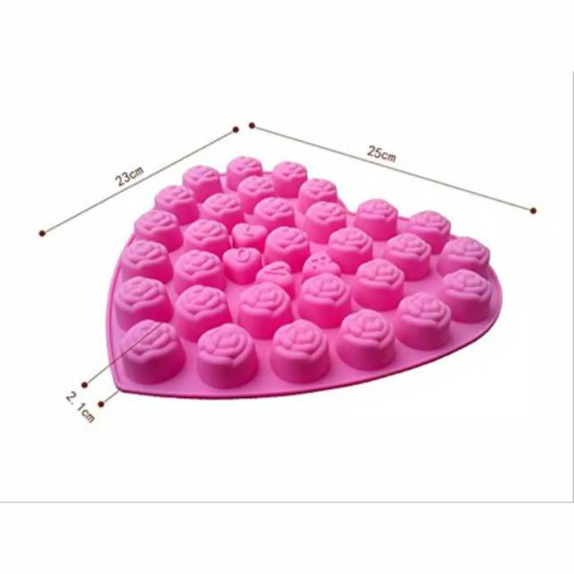 [Istana Baking] Cetakan Silikon Coklat Puding Es Batu Love Rose Mawar Silicone Mold