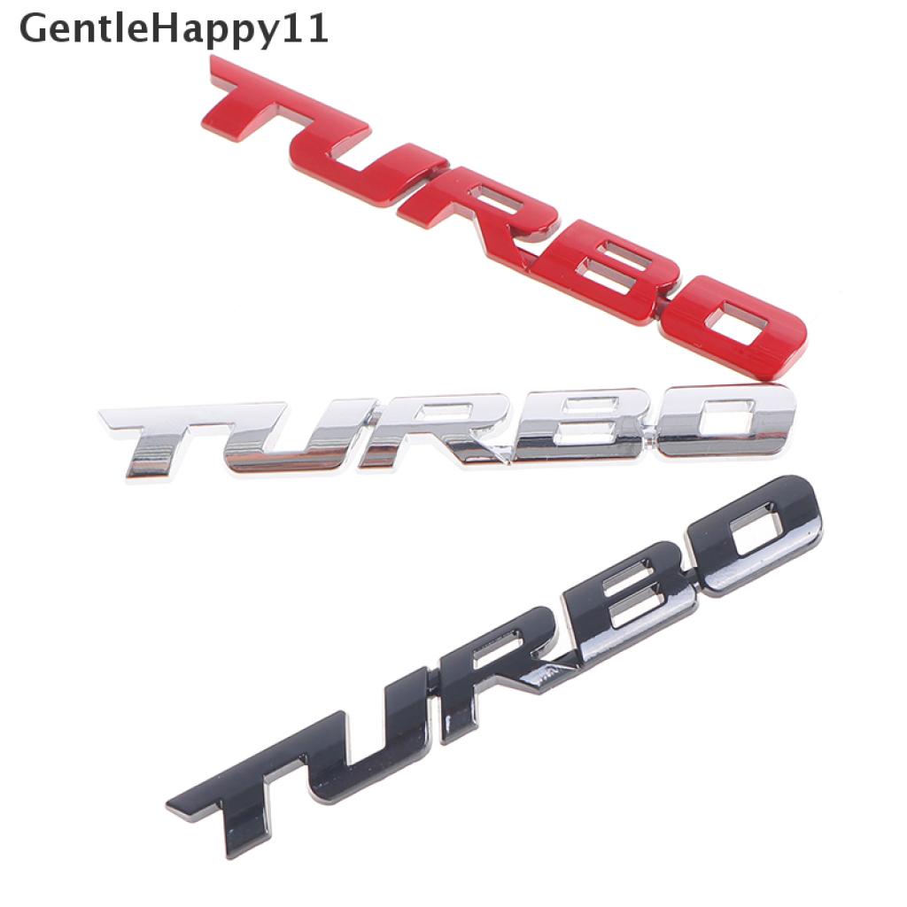 Gentlehappy 3D Metal Letter Turbo Mobil Motor Emblem Badge Stiker Hiasan Sisi