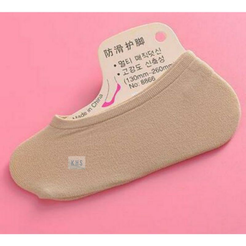 KAOS KAKI BAWAH MATA KAKI PENDEK KAOS KAKI BALET ANTI SLIP HIDDEN SOCK INVISIBLE KOREA FLAT KH-KK HIDDEN CREAM