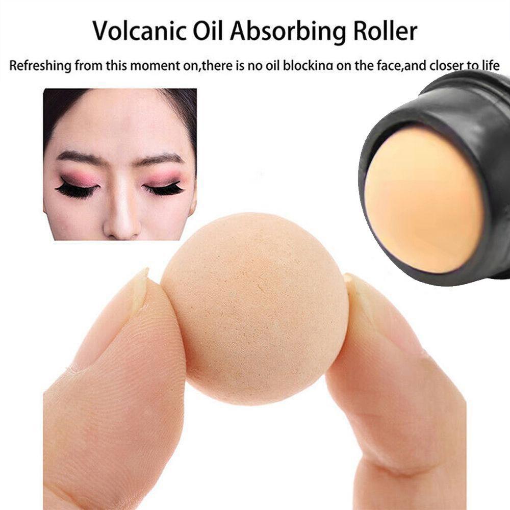 Agustina Batu Vulkanik Roller Wajah Kecantikan Portable Alat Kembung Minyak Perawatan Kulit Wajah Alat Kontrol Minyak Wajah Roller Pijat Wajah