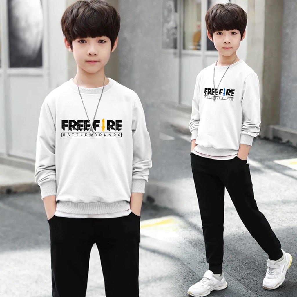 Switer Freefire Gaming / Sweater Anak Laki-laki /  Sweeter Gaming Bahan Babyterry / FLAVA_STORE