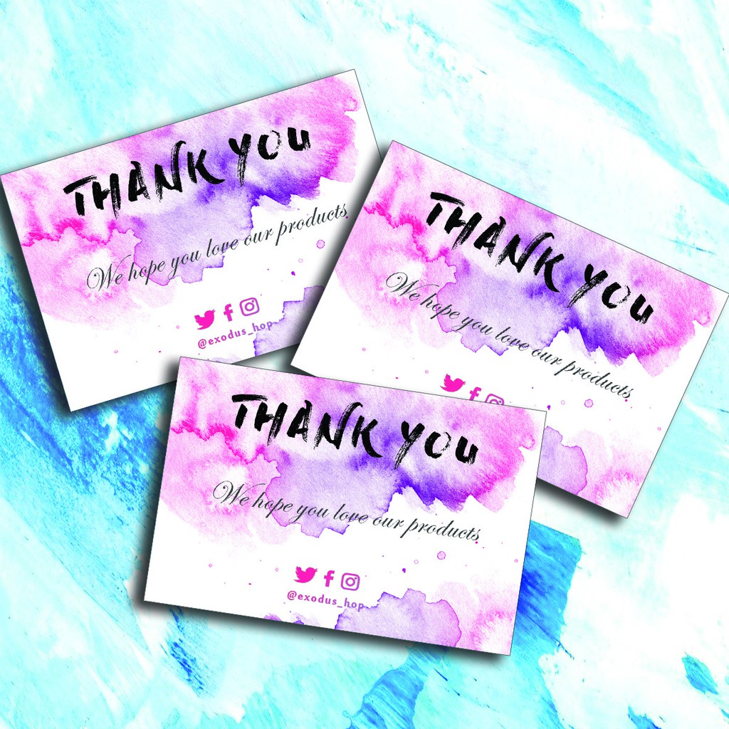 

Cetak Thankyou Card / Kartu Terimakasih 8x5, 9x6 , 10x7, 11x8