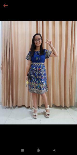 Qnunbatik Dress/terusan Batik Tanggung 9-12th Anak Perempuan Mentari Prodo