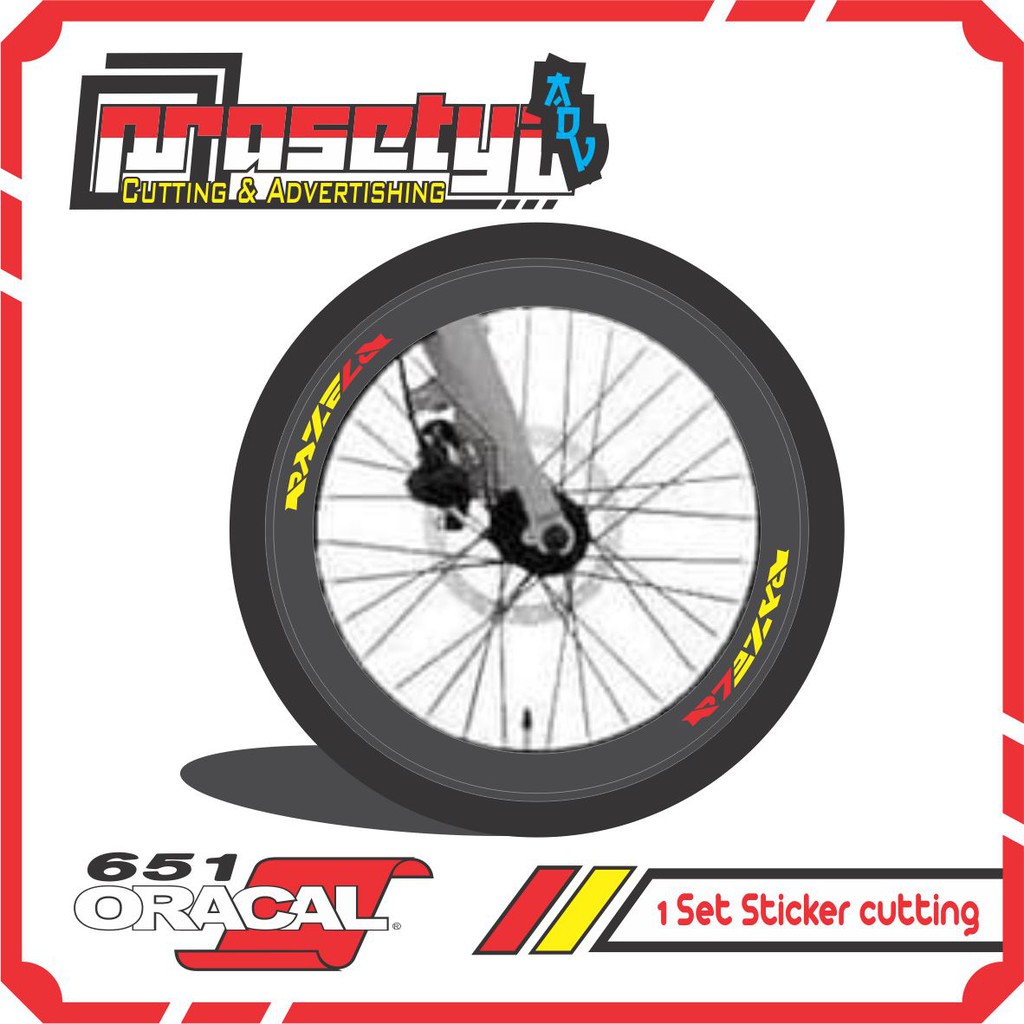 Cutting Sticker Velg Sepeda Raze Shopee Indonesia