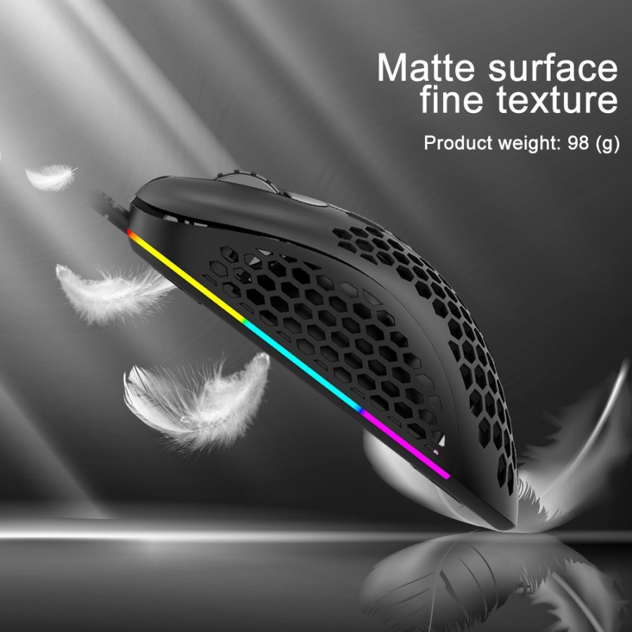 Mouse Gaming Honey Comb AULA F-810 RGB-6400DPI-Macro-7Button-AULA F810