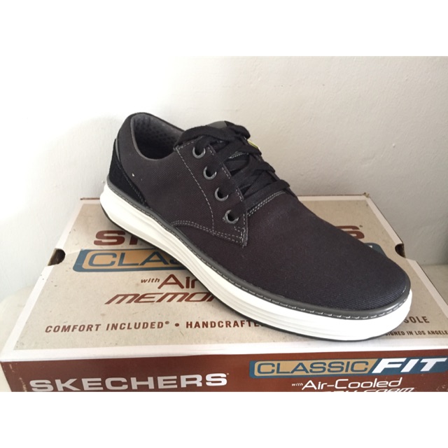 SALE Skechers Classic Fit Moreno Ederson 65981/BLK Sepatu Kerja Casual Sneakers Pria