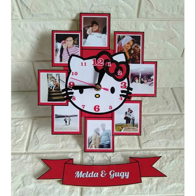 Jam dinding karakter hello kitty