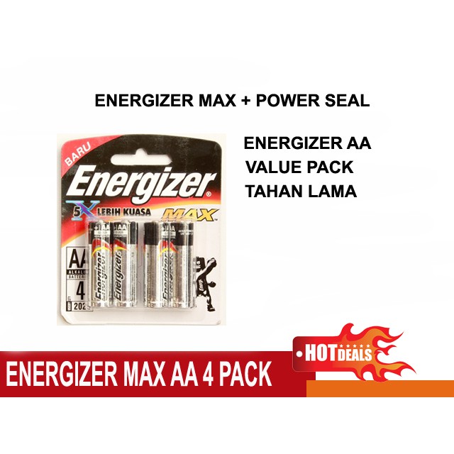 Energizer Max AA Isi 4 Battery Baterai Batere Energizer AA