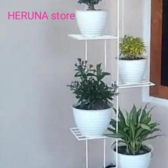 Standing pot/Rak pot besi/Rak tanaman hias 7 undak tinggi 125cm