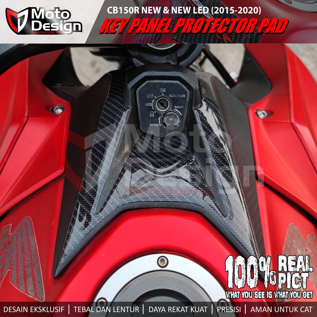 Stiker Timbul Carbon Protector Pad Tankpad Tank Pad Punuk Panel Kunci CB150R CB 150 R New Facelift L