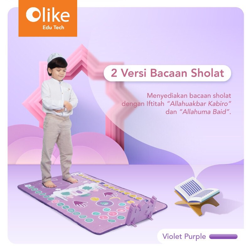 Olike Smart Sajadah 2 + Batere AAA anak belajar sholat - Garansi Resmi 6 Bulan