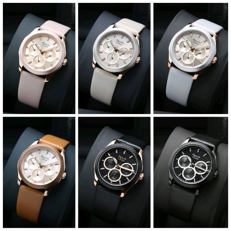 JAM TANGAN WANITA ALEXANDER CRISTIE ORIGINAL AC2968 KULIT GARANSI/ALEXANDRE CHRISTIE CEWEK AC 2968