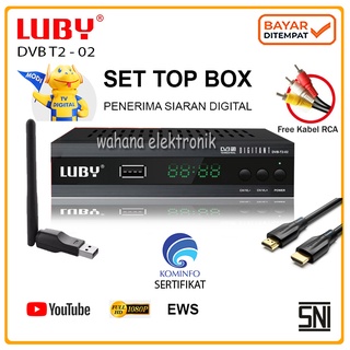 Set Top Box Luby DVB T2 02 TV Siaran Digital Receiver STB BISA Youtube