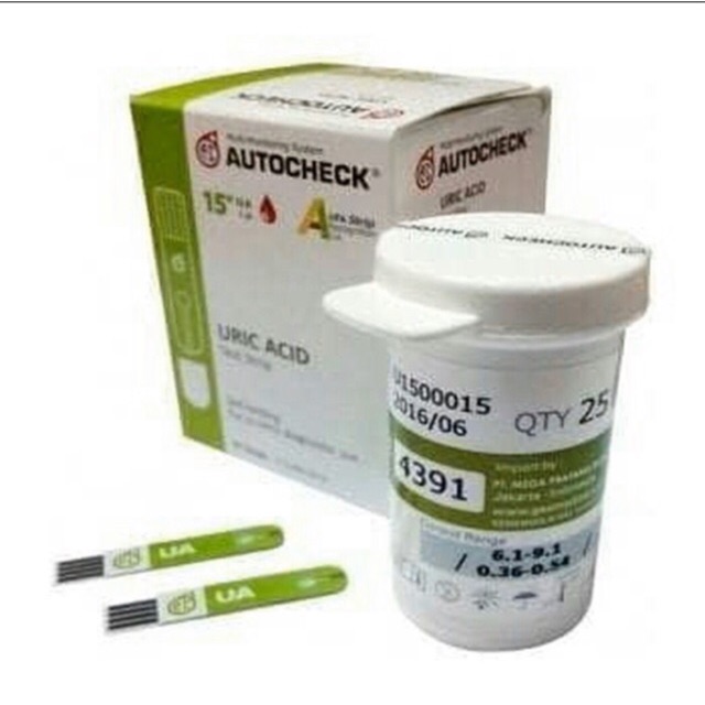 Strip Urid Acid Autocheck 1 box isi 25 pcs