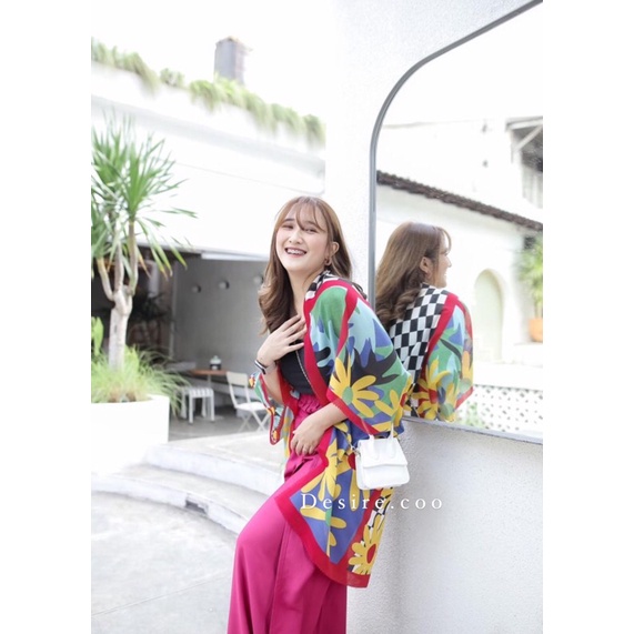 READY OUTER SCARF  flower bee mee