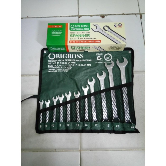 Big Boss Kunci Ring Pas 11 Pcs 8-24mm