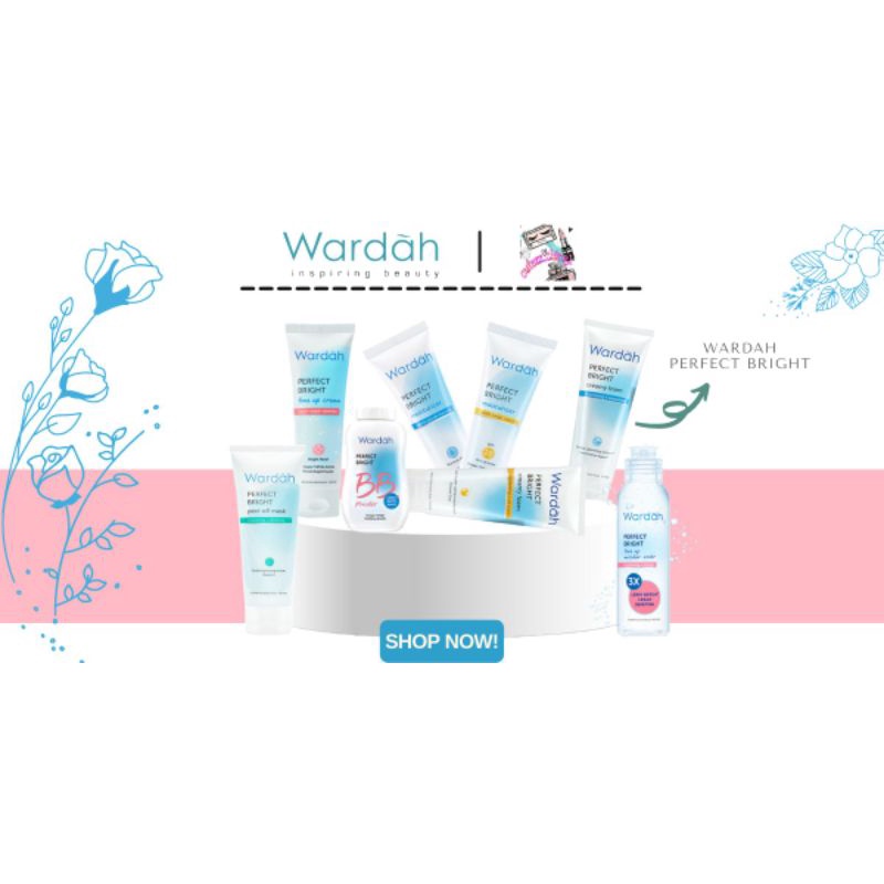 ☃Cutezz_Ching1☃Wardah Perfect Bright Series ♡ Creamy Foam ♡ Moisturizer ♡ Tone up Cream ♡ BB Powder ♡ Tone Up Micellar Water ♡ Peel Off Mask ♡Moist Night glow♡Cooling Bright