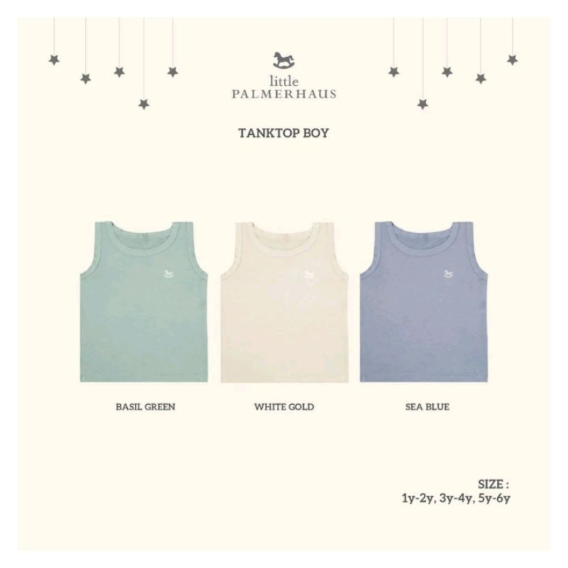 Little Palmerhaus Boy Sleeveless Tank / Set of 3 / Singlet Anak Laki-laki (warna yang sama)