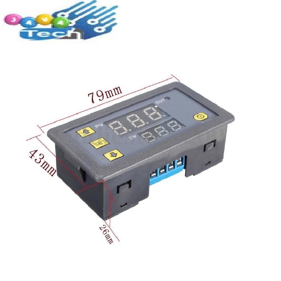 Delay Timer Cycle AC 110-220V DC 12V T3230 Pengatur Waktu Otomatis