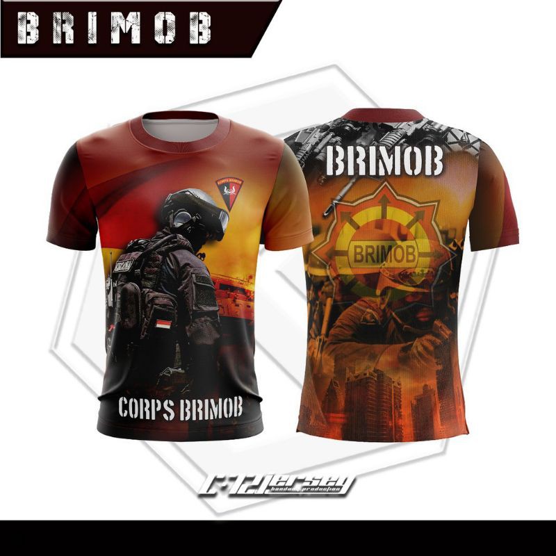Kaos olahraga pria brimob/Kaos jersy pria brimob bestseller