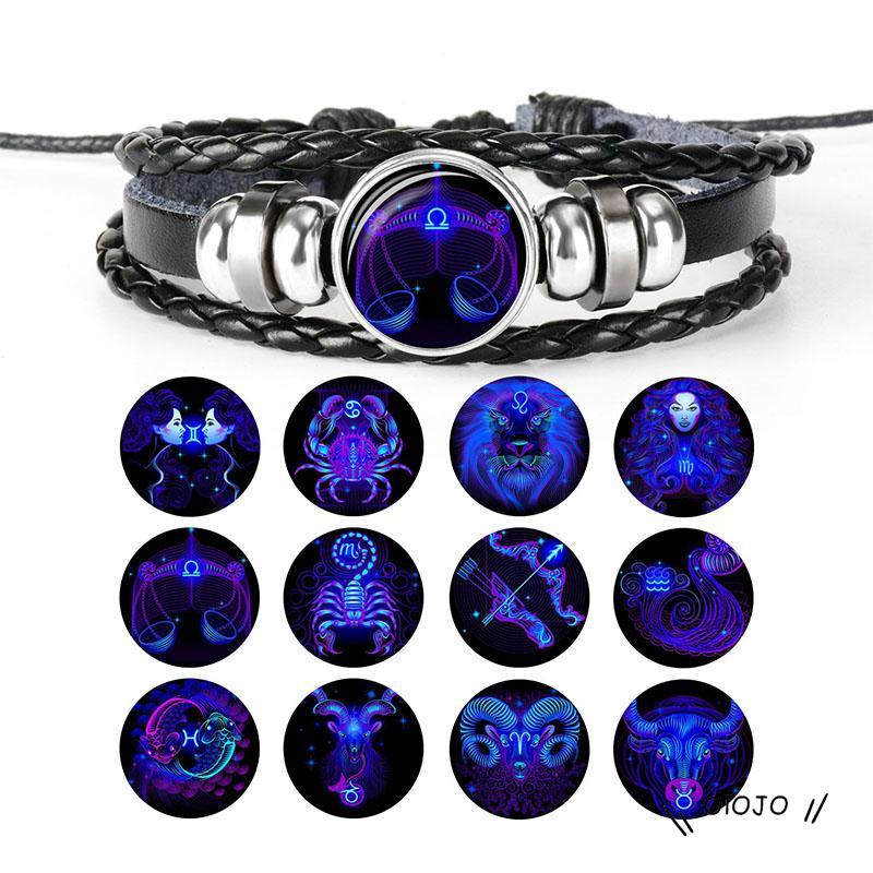 【COD】Gelang Konstelasi Gelang Tangan Dua Lapis Motif Rasi Bintang Luminous Untuk Pria / Wanita