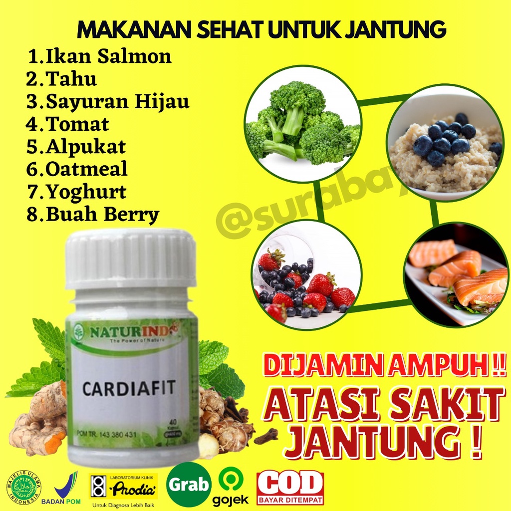 Obat Jantung Koroner Obat Jantung Lemah Telapak Tangan Berkeringat Obat Jantung Herbal Jamu Jantung Sesak Nafas Obat Herbal Perawatan Jantung Jantung sering Berdebar Nyeri Dada sebelah Kiri Tradisional BPOM CARDIAFIT Naturindo Surabaya-6