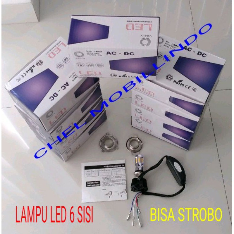 lampu utama 6 sisi strobo