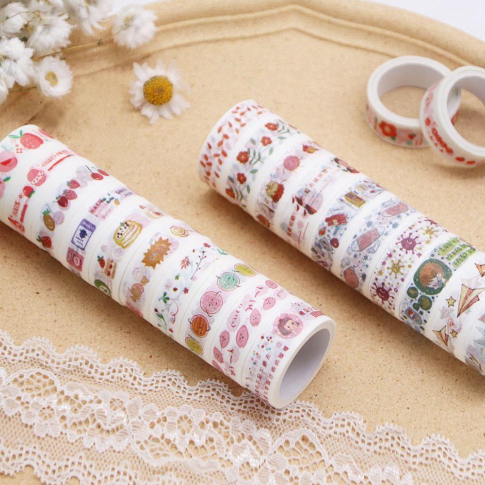 R-flower 60Rolls/Set Washi Tape Baru Kualitas Tinggi Gadis Hati Kecil Segar Kreatif Alat Tulis INS DIY Bahan