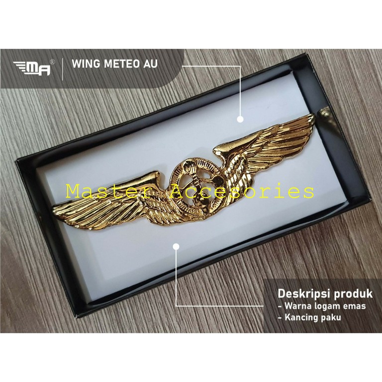 Brivet Wing Meteo AU TNI / Militer AU Brivet Pin Wing