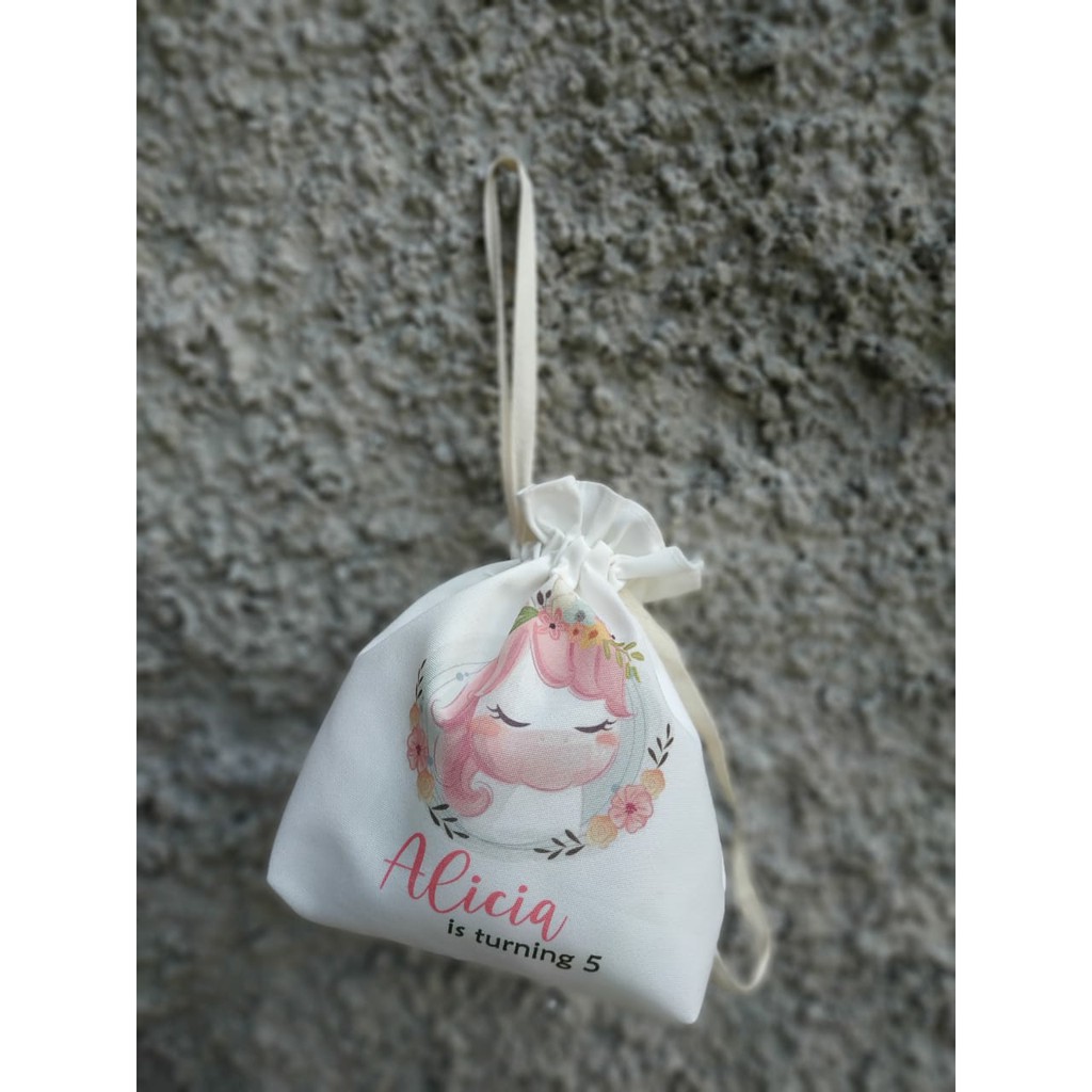 POUCH SERUT RUMBAI / POUCH DRAWSTRING KANVAS (BISA CUSTOM DESAIN) - MINIMAL ORDER 10 pcs