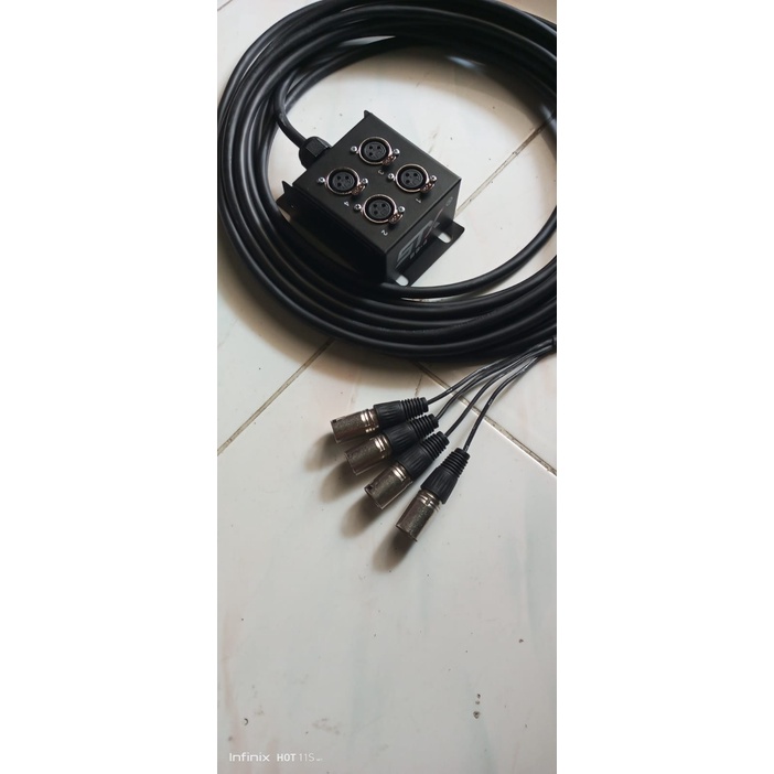 kabel snake BMA 4 chanel panjang 30m lengkap dengan jack dan box