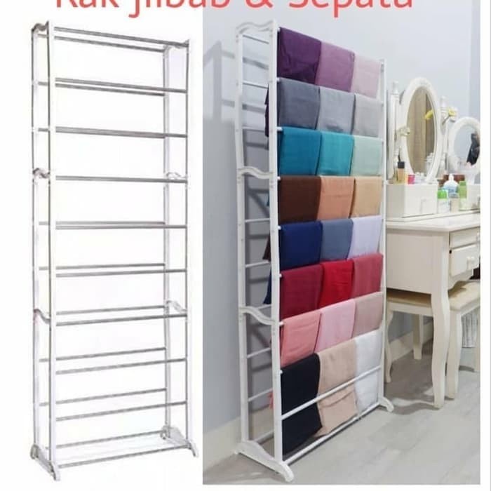 Rak sepatu Portable Anti Debu Susun Tertutup T0X4 RAK JILBAB RAK MULTIFUNGSI AMAZING.