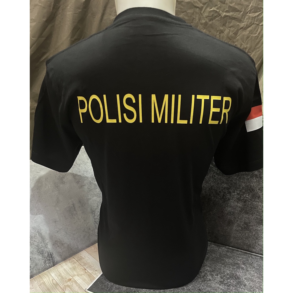 Kaos Katun PM - Kaos Polis* Militer - Kaos Military Police Hitam