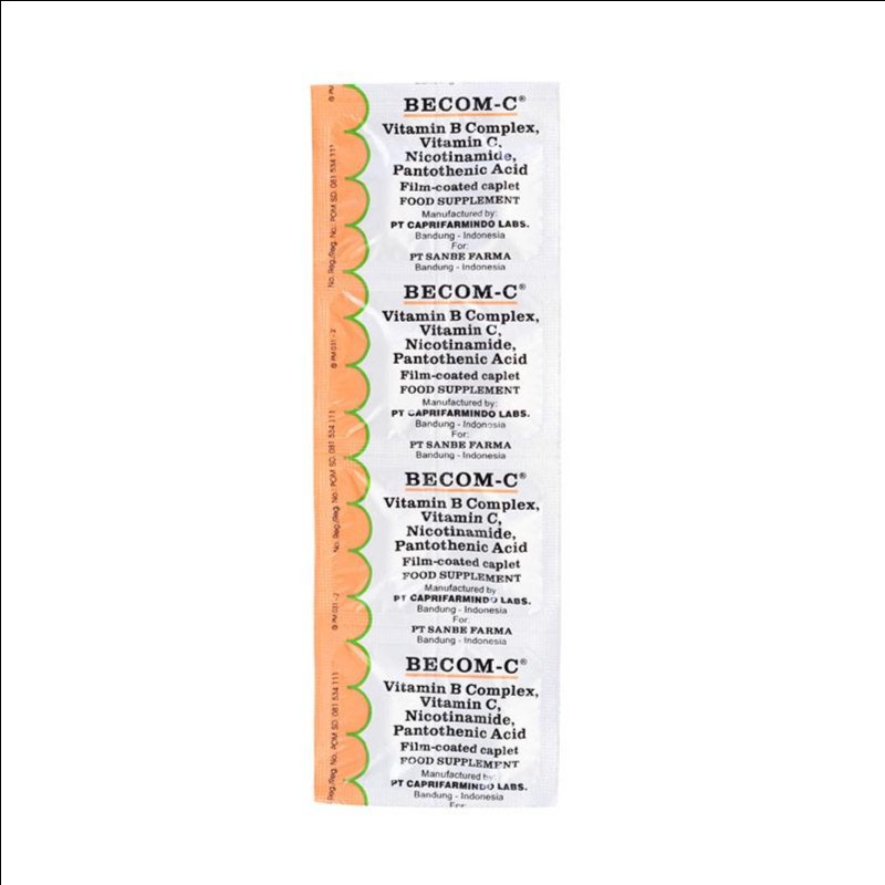 BECOM C STRIP 10 TABLET // VITAMIN B COMPLEX DAN VITAMIN C
