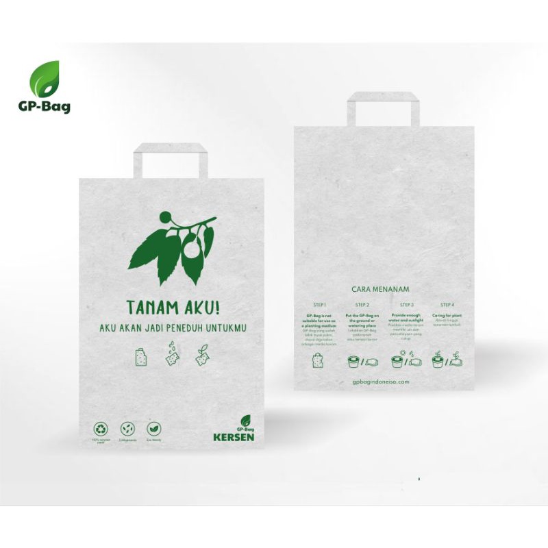 

Paper Bag Kertas Biji Plantable Paper by GP Bag