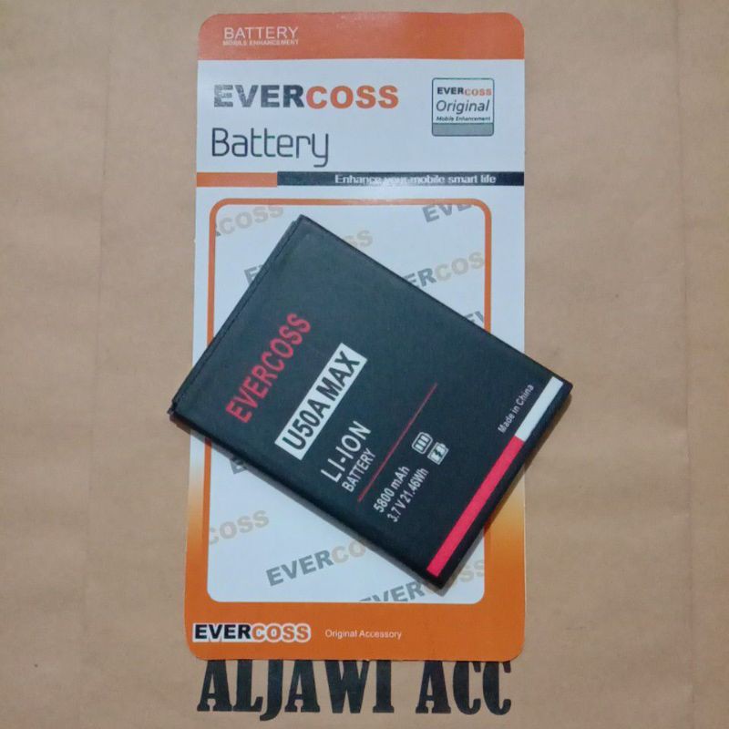 BATRE BATERAI BATTERY EVERCOSS U50A MAX ORIGINAL BATTERY HP