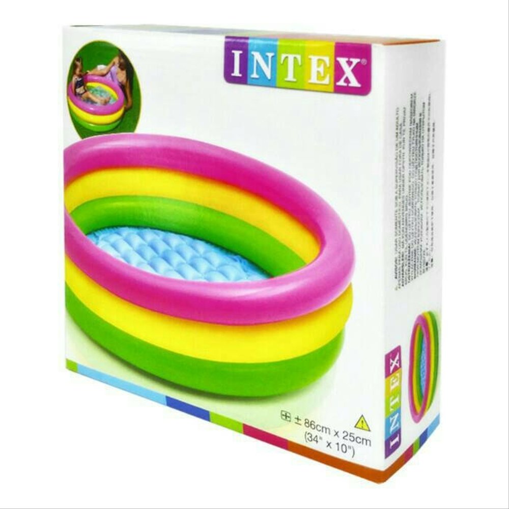 Kolam Renang Karet INTEX KECIL 86 cm X 25 cm / Kolam Renang Anak Karet Kecil / Kolam Mandi Anak Ukur