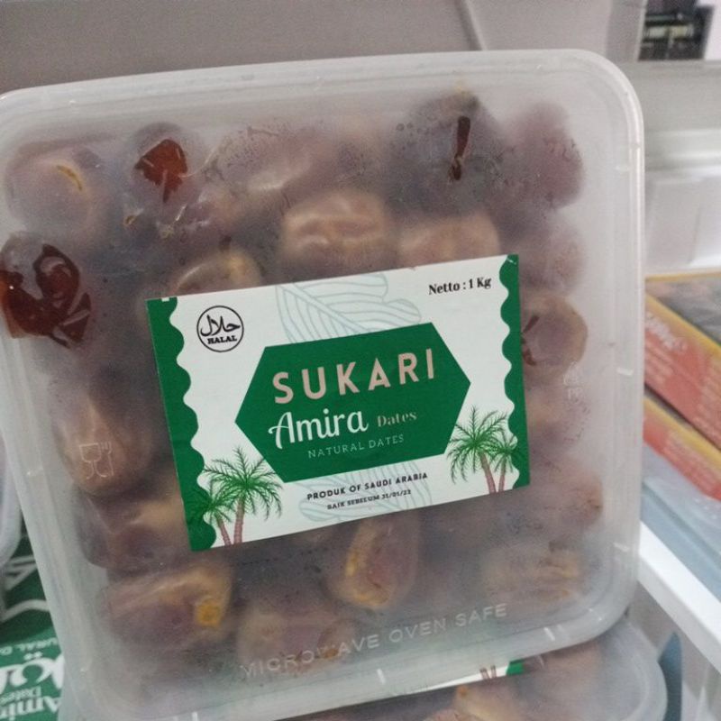 

Kurma Sukari brand AMIRA merupakan kurma sukari PRODUK PREMIUM dari Perkebunan Al-Qaseem, Arab Saudi berat 1kg
