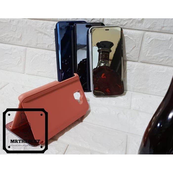 Flip Cover Standing Clear View Case Casing HP Samsung Galaxy J6 Plus