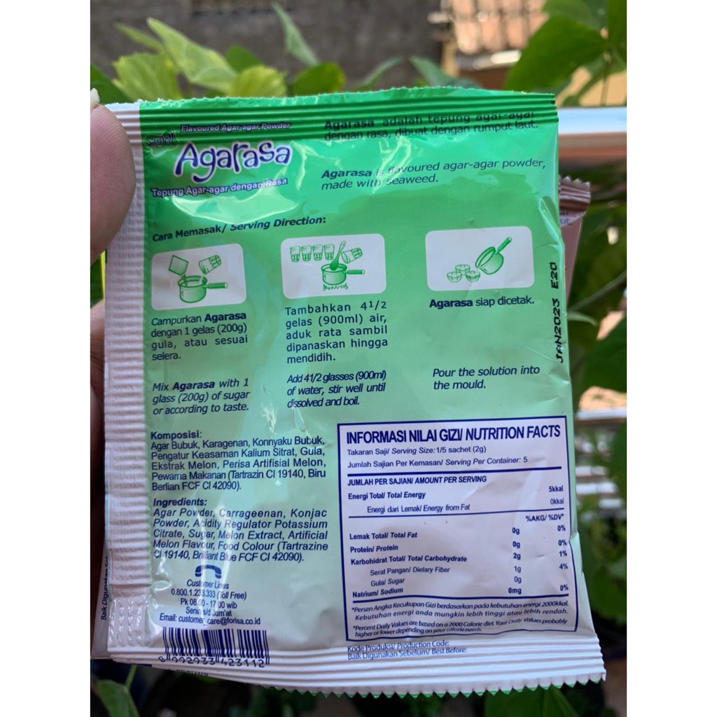 AGARASA Tepung Agar-agar dengan rasa 1 sachet 10 gr