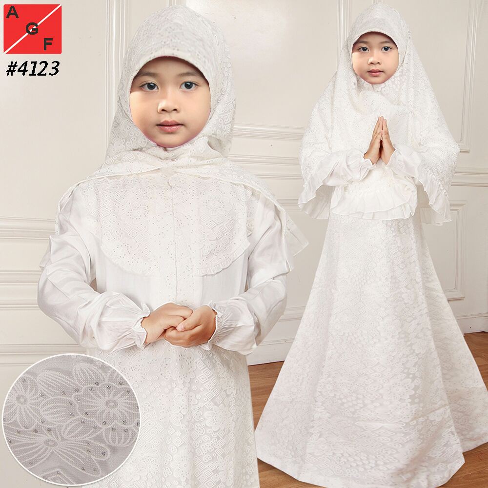  Baju  Anak  Putih  Busana Muslim Baju  Muslim Wanita 4123 