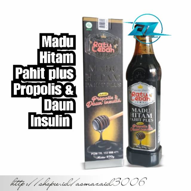 Madu Hitam Pahit plus Propolis & Daun Insulin RATU LEBAH