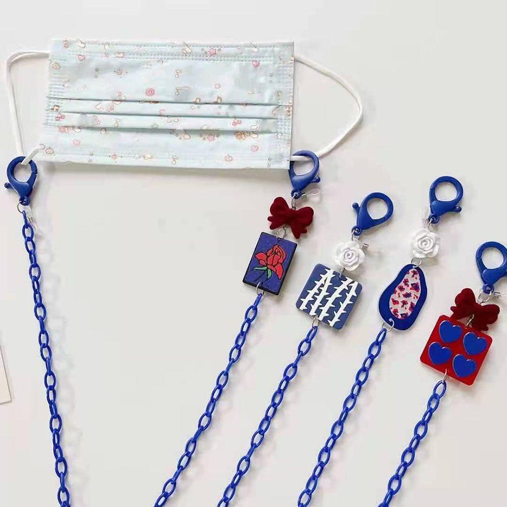 R-flower Acrylic Lanyard Wanita Rose Rantai Kacamata &amp; Lanyards Tali Kacamata Rantai Kacamata Sunglasses Chain