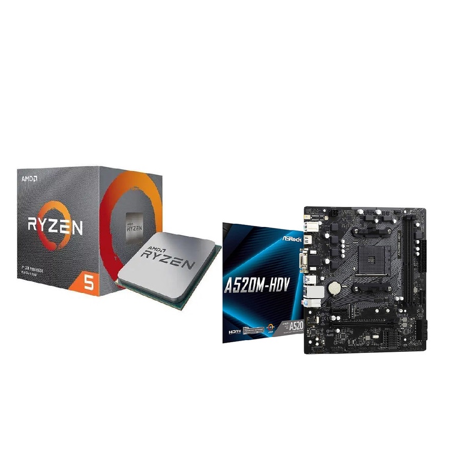 Paket Mobo AMD Ryzen 5 5600G + Asrock A520M-HVS